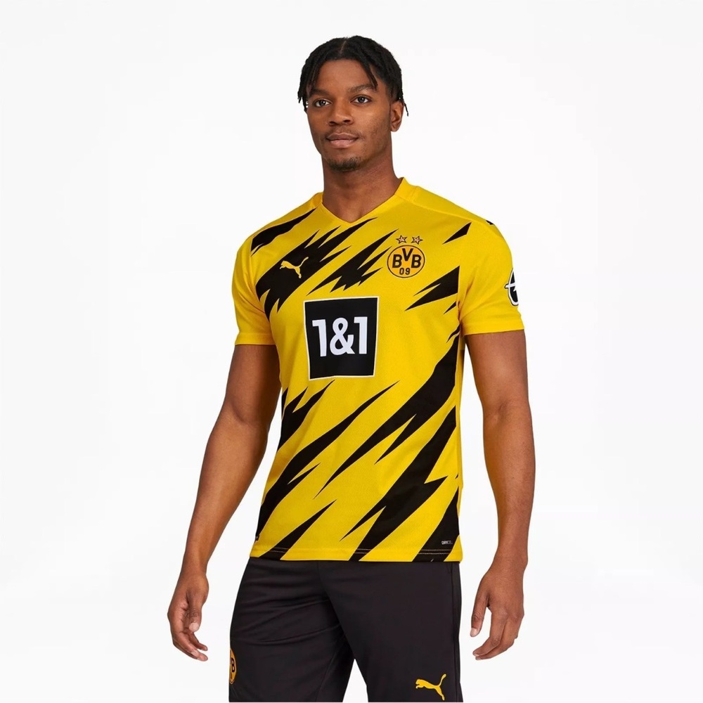 PUMA 2020-21 Borrusia Dortmund Youth Home Jersey - Yellow-Black YL